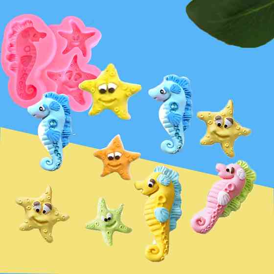 Молд для мастики морской 74 на 83 мм розовый Киев