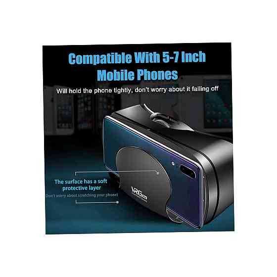 VR шолом віртуальні окуляри GGOOD VRG PRO чорний 120° ширококутна лінза для смартфонів 5–7 дюймів Android з пультом Київ