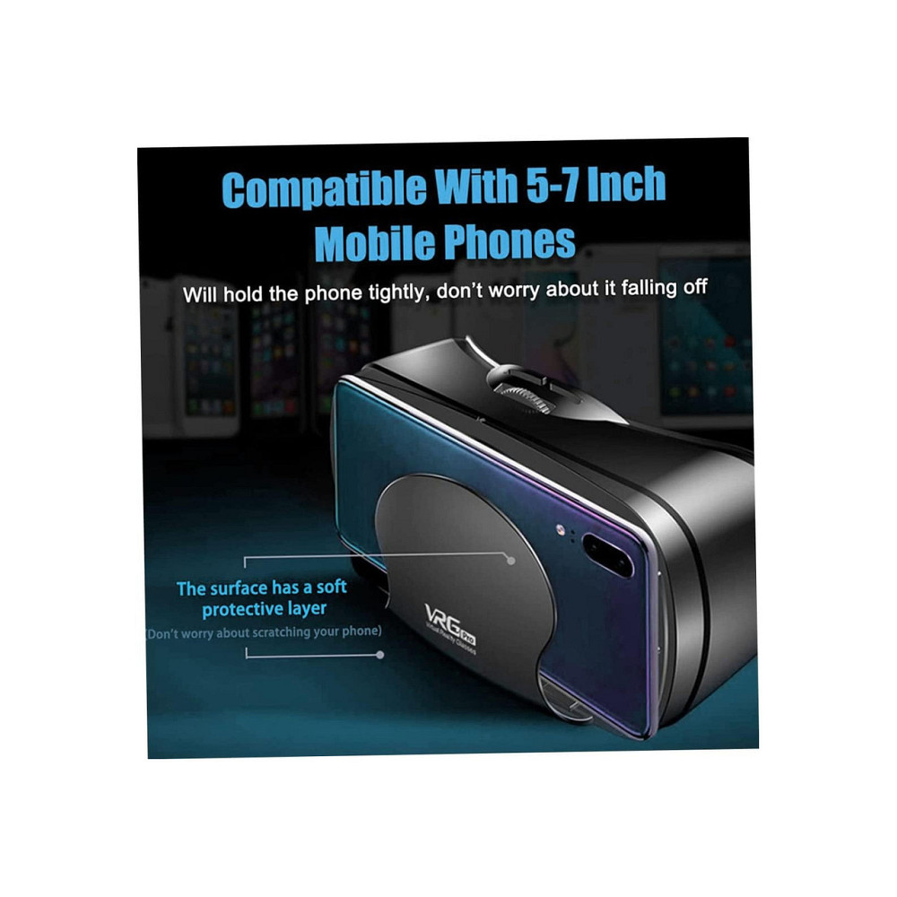 VR шолом віртуальні окуляри GGOOD VRG PRO чорний 120° ширококутна лінза для смартфонів 5–7 дюймів Android з пультом Київ - фото 3