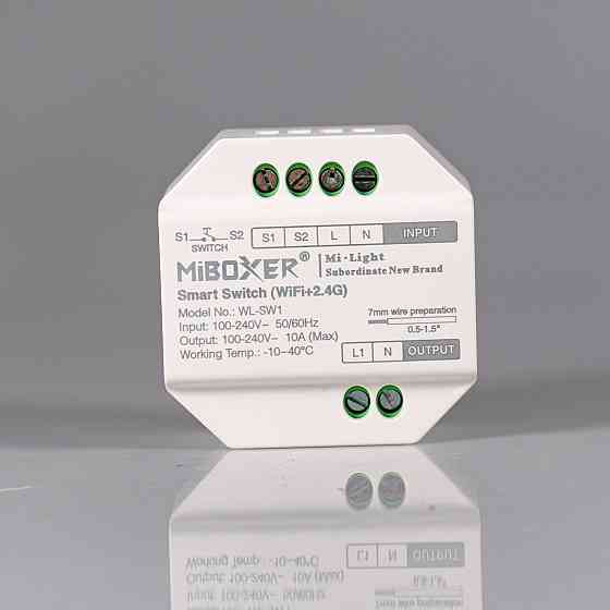 Miboxer Смарт Реле 10А 220v Мілайт Бездротове Керування Wi-Fi + RF2.4G Mi Light Київ