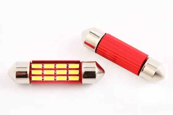 Лампа диодная 12В салона 36мм 12-SMD 4014 CAN с радиатором Cyclone 288лм (2 шт.) Винница