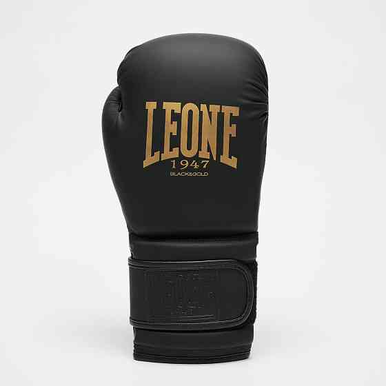 Боксерські рукавиці Leone GN059D Black/Gold 14 унцій (капу в комплекті) Кам'янське