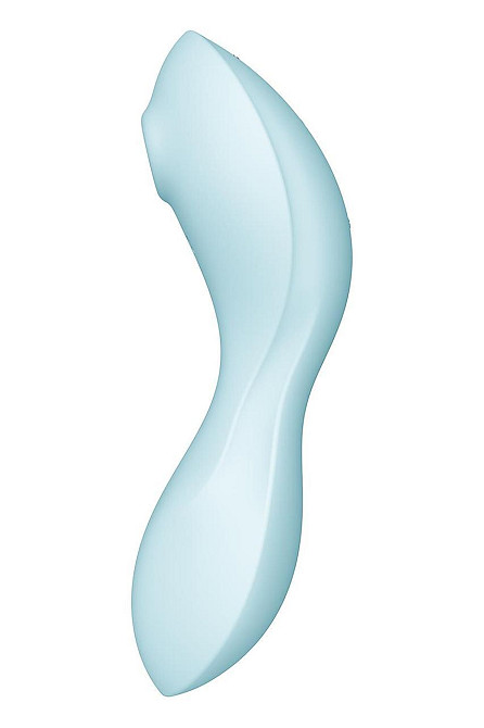 Вакуумный смарт-стимулятор с вибрацией Satisfyer Curvy Trinity 5 (Blue), управление со смартфона Sex Aura Киев - изображение 4