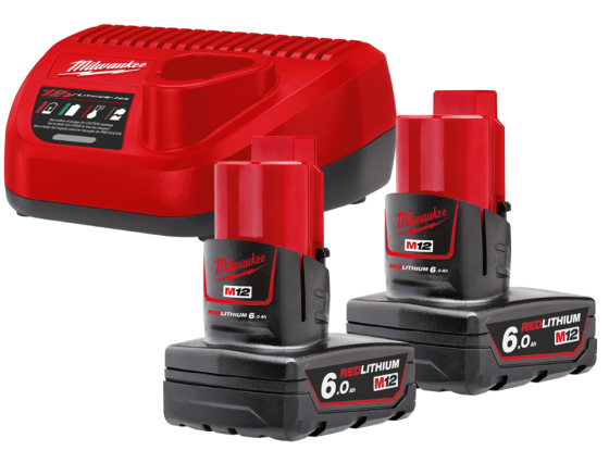 Аккумулятор Li-Ion MILWAUKEE, M12 NRG-602 (+ заряд.устройство, 2 аккум.Х 6Ач) Одесса