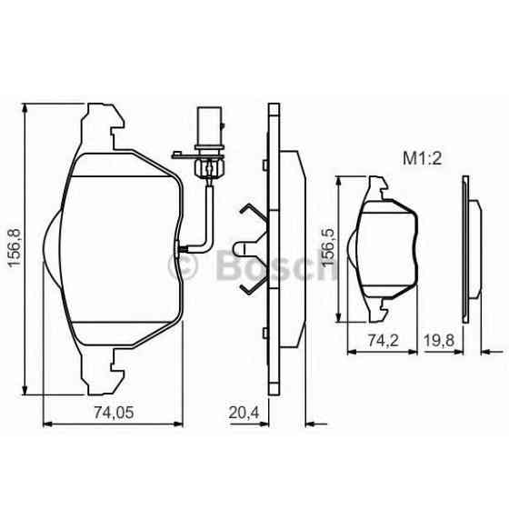 Гальмівні колодки Bosch дискові передні AUDI/SEAT/SKODA/VW'F">>05 PR2 0986495241 Харків