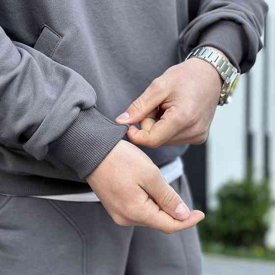 Спортивний костюм чоловічий графіт кофта зі штанами Pobedov Grand Київ