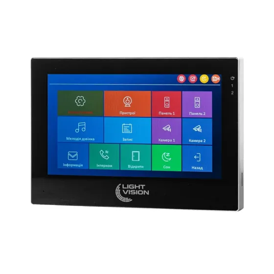 Відеодомофон 7" WiFi Tuya Light Vision SINGAPORE FHD Black (82-00231) Київ