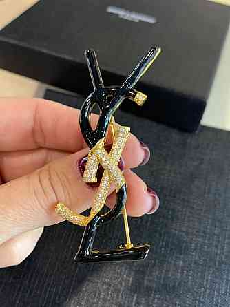 Сен Лоран брошка / Yves Saint Laurent брошка с цирконами Одесса