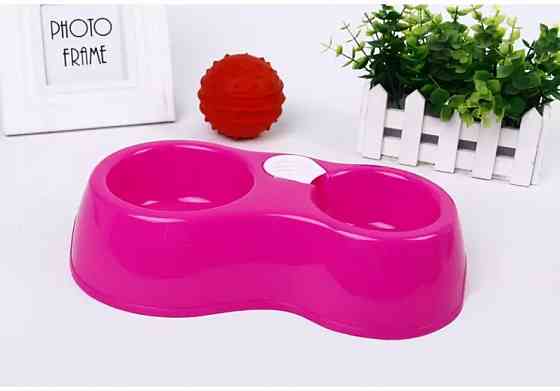 Годівниця поїлка автоматична для собак і для котів (рожевий) Вінниця