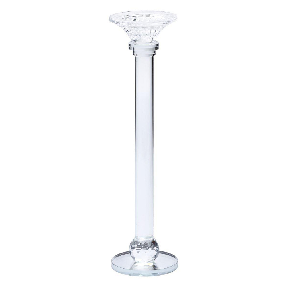 Декоративний скляний підсвічник на тонкій ніжці 34 см Київ - фото 4