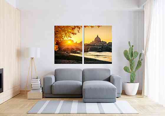 Модульная картина в гостиную / спальню  Италія Рим TLV-2_034 120х170 см Київ