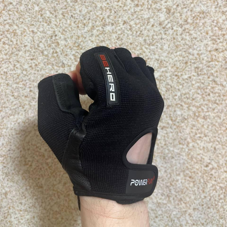 Рукавички для фітнесу і важкої атлетики PowerPlay 9200  чорні L Київ - фото 7