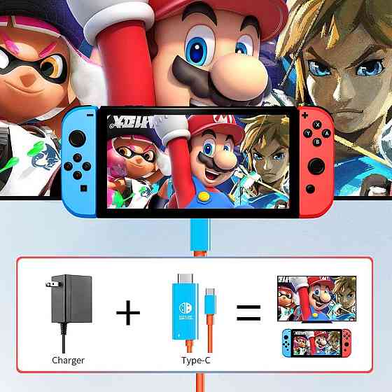 Адаптер USB Type-C → HDMI для Nintendo Switch, Steam Deck, смартфонів, ноутбуків, ПК, PD 100W, 4K, д Київ