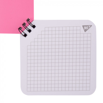 Блокнот Yes 110x110 мм 80 листов на спирали Hey Helly клетка (151821) Винница - изображение 2