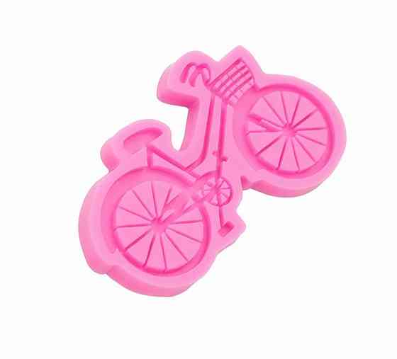 Молд силиконовый Велосипед 92 на 57 мм розовый Киев