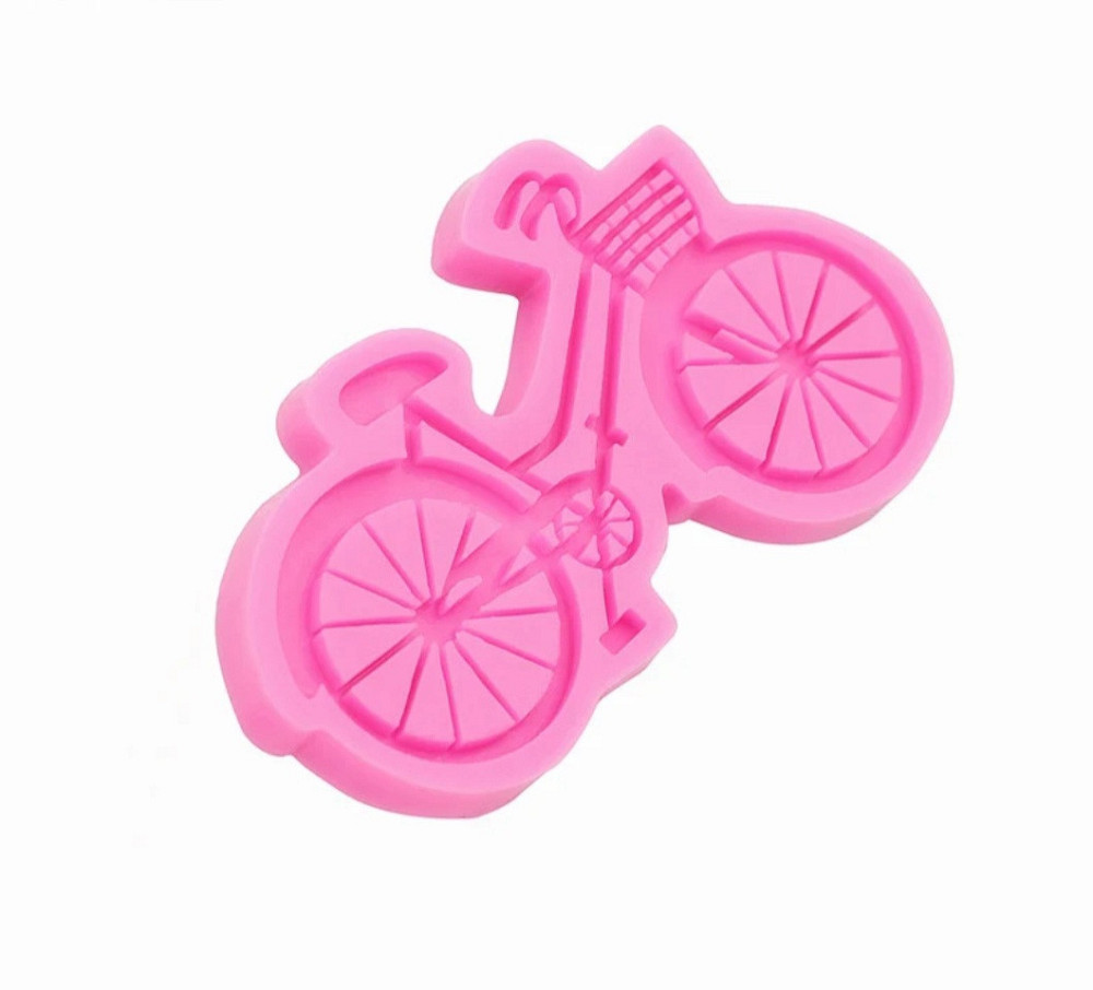 Молд силиконовый Велосипед 92 на 57 мм розовый Киев - изображение 3