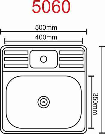 VALESO Кухонна мийка з нержавіючої сталі Valeso САТИН 5060 (0,7/160 мм) Киев