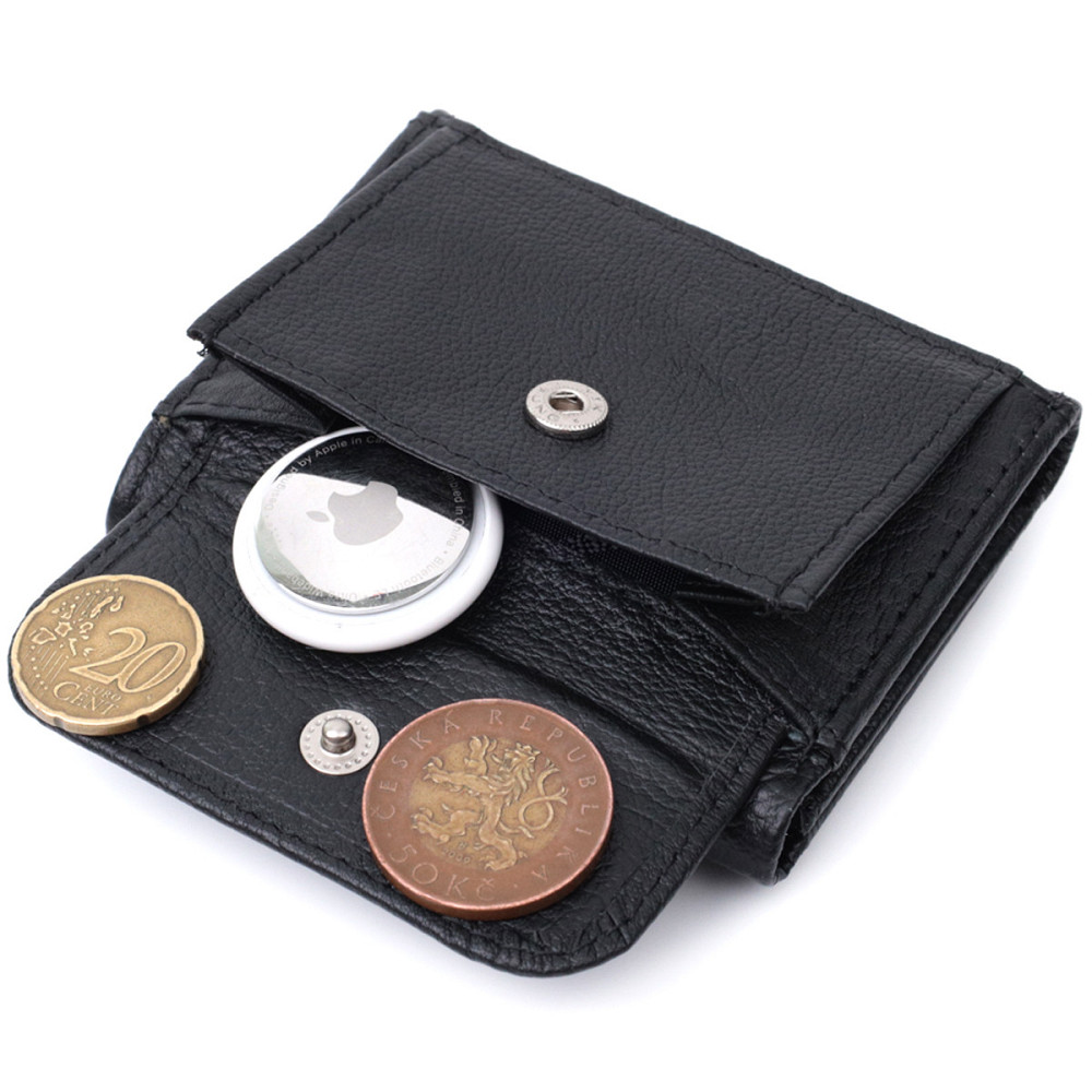 Небольшое женское портмоне с монетницей из натуральной кожи ST Leather 22730 Черный Киев - изображение 8