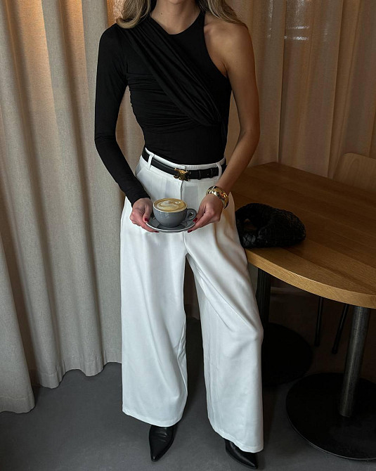 Женский стильный боди с драпировкой турецкая вискоза Одесса - изображение 2