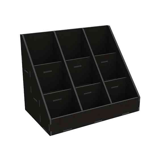 Органайзер EKOSTAR  для чаю і пакетів 70х90 - 9 комірок чорний Київ