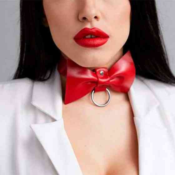 Сексуальный чокер с бантом - Красный - Садо-мазо Винница
