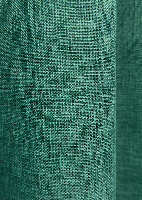 Комплект готовых штор VR-Textil Лен Мешковина № 111ш Бирюзовый 100х275 см 2 шт (31-053) Киев - изображение 8