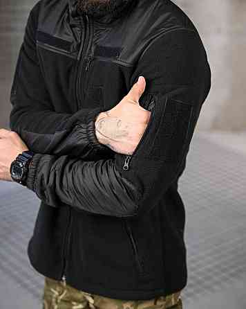 Тактическая флисовка DETROID  черная ПП4746 Одесса