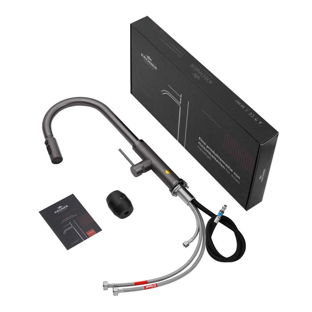 Змішувач для кухні Kroner KRP Edelstahl Berg — GRP030-T Київ - фото 10