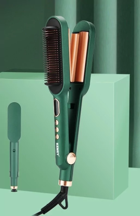 Керамическая плойка стайлер Kemei Km-2237 с ионизацией (Бирюзовый) Винница