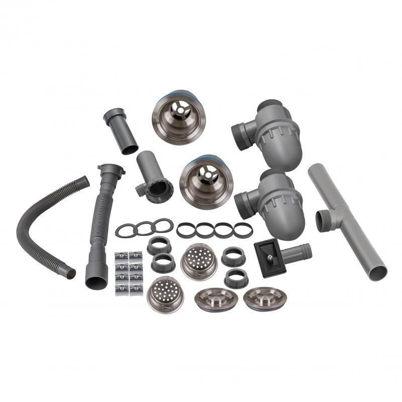 Кухонна мийка з нержавіючої сталі Lidz H 78х43 3.0/1.0 мм Brush на 2 чаші з дозатором рідкого мила Київ - фото 9