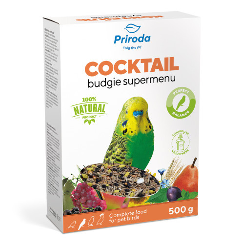 Корм Природа Коктейль Суперменю для хвилястих попугаїв 500 г Київ - фото 3