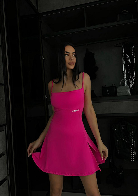 Жіноча спортивна міні сукня - комбінезон на бретелях мікродайвінг + чашки Одеса - фото 6