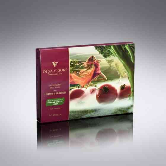 Живильна маска для обличчя Томат і Брокколі Vigor 4 шт Винница