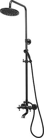 Душовий комплект RETRO BLACK 1 FALA : 2 функції, регульована висота 95-130 см [5] Одеса