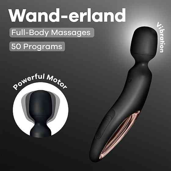 Вибромассажер Satisfyer Wand-erland (Black/Rosegold) Sex Aura Киев