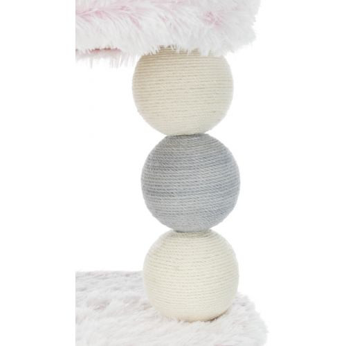 Царапка-домик Trixie Harvey для кошек джут/плюш бело-розовая 54х40х73 см Киев - изображение 4