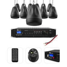 Колонка  Zestaw czarnych głośników wiszących 12 x 6.5" PDS65 z wzmacniaczem Київ - фото 1