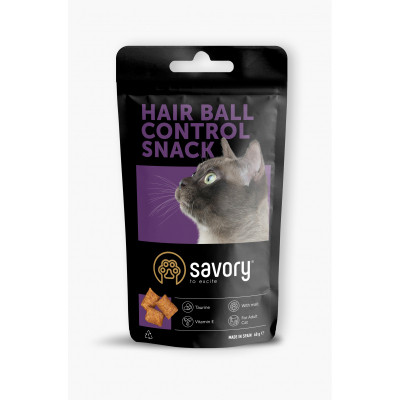 Ласощі для котів Savory Snack Hair ball Contro 60 г (для контролю утворення шерстяних грудочок) (4820232631485) Вінниця - фото 1