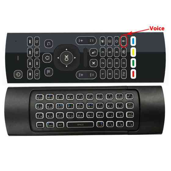 Беспроводная аэромышь с русской клавиатурой и голосовым управлением для смарт ТВ приставок Киев