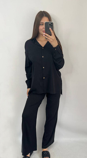 Костюм женский летний лён Черный 42/44 Харьков - изображение 6