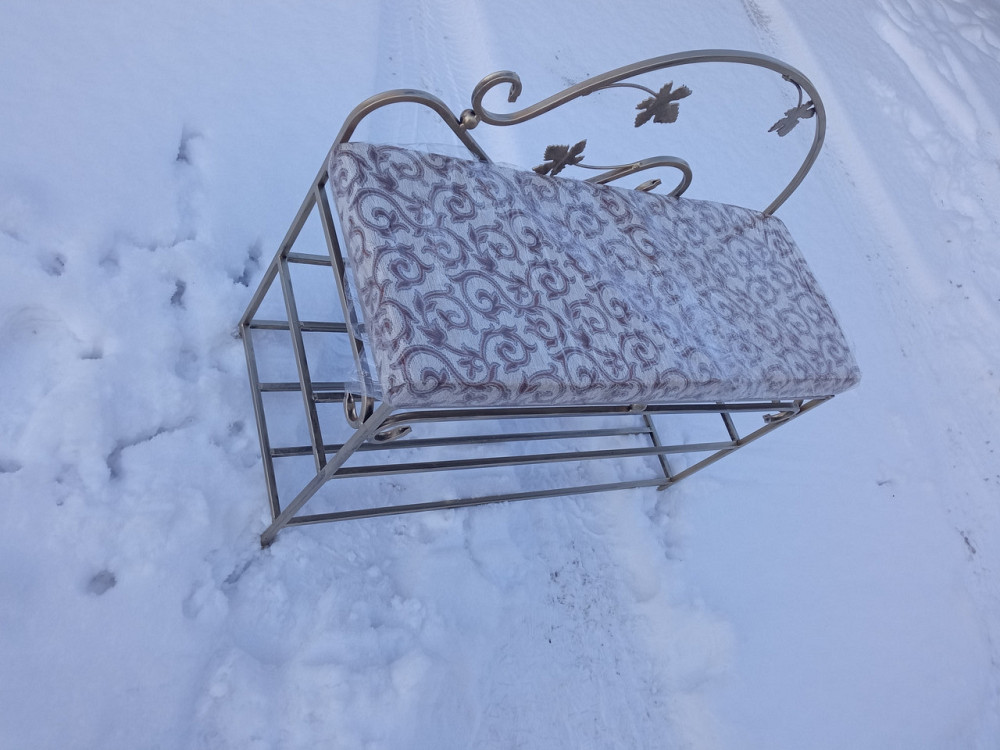 Передпокій банкетка пуфик пуф кований великий зі спинкою M-074 Київ - фото 6