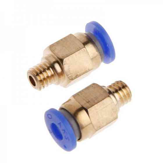 Фитинг PC4-M6 для PTFE трубки, коннектор Bowden MK8 E3D, пневмофитинг для 3D-принтера Киев