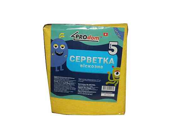 Серветки віскозні 5шт (30х36) ТМ PRODOM   Solmir Київ