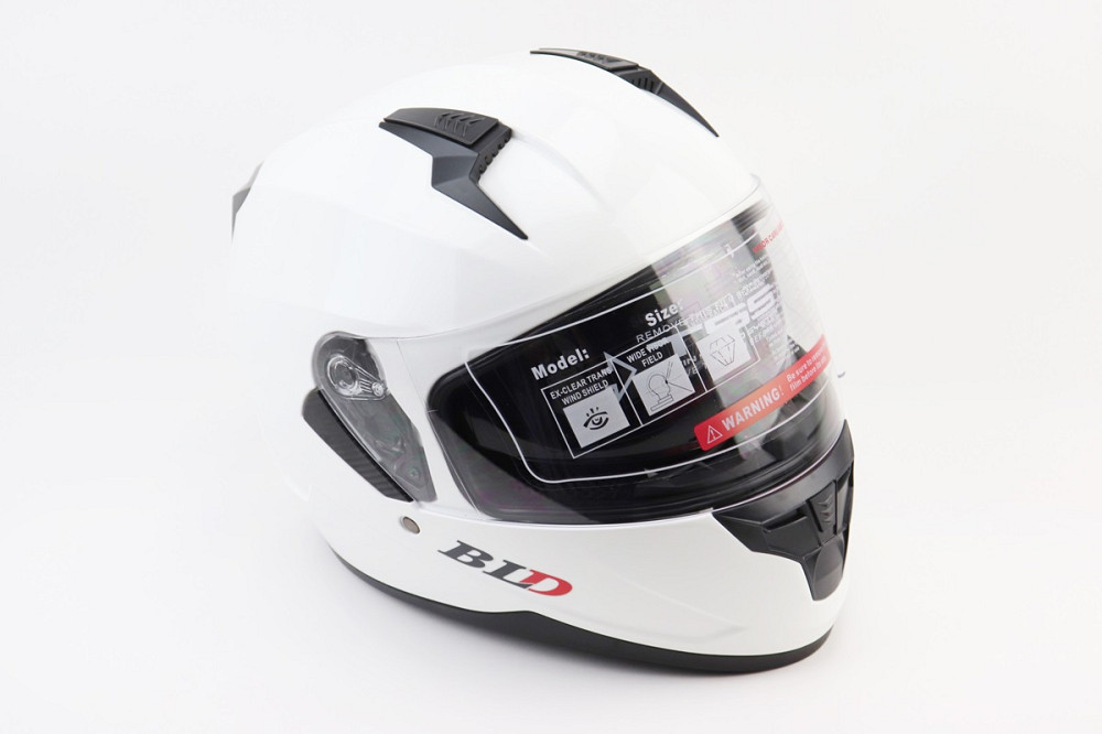 Шолом інтеграл, закритий (сертифікація DOT)+відкидні окуляри BLD-M67 М (57-58см), БІЛИЙ глянець Киев - изображение 1