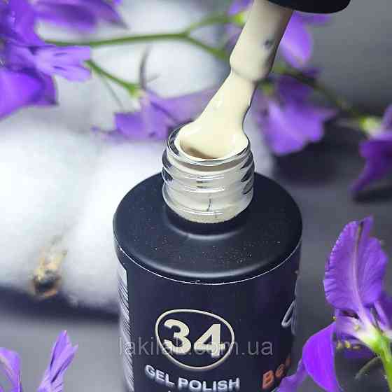 Гель-лак для нігтів Bee Nails 034 (світлий пісочно-сірий) 8мл Херсон