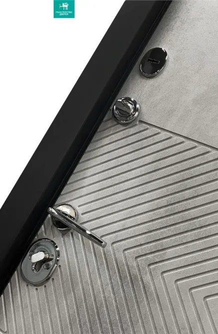 Двері вхідні Міністерство дверей ПК-560 Квартира Оксид чорний / Оксид світлий сірий 960х2050 мм Київ - фото 7