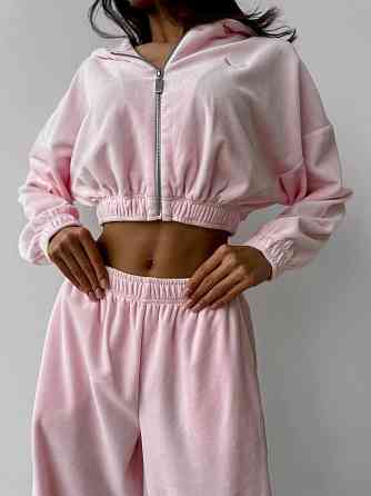 Женский прогулочный костюм двойка: кофта и штаны турецкий велюр Барби Одесса