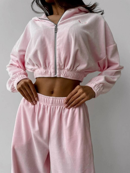 Женский прогулочный костюм двойка: кофта и штаны турецкий велюр Барби Одесса - изображение 6