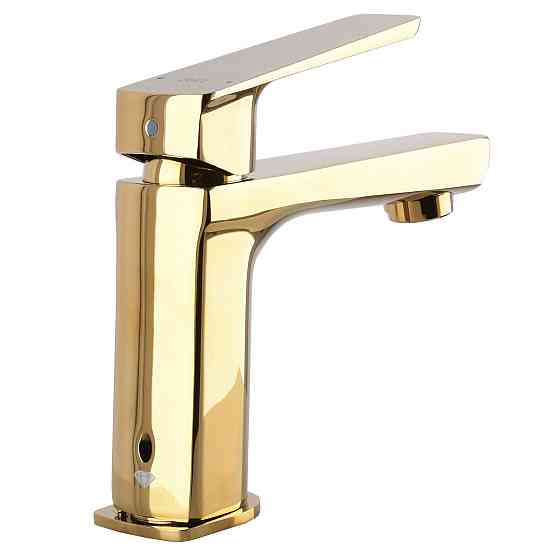 Змішувач для умивальника TOPAZ LEXI TL- 21201-H57-AU cartridge D25 золото PVD Тернопіль
