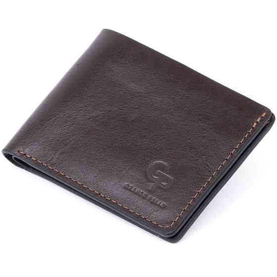 Стильне портмоне в гладкій шкірі GRANDE PELLE 11312 Коричневе Київ